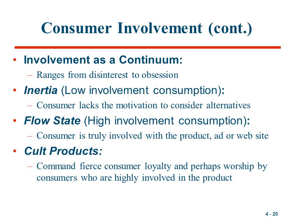 Consumer Behavior Studies: High-Involvement versus Low-Involvement Buying